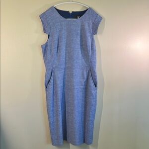 J. Crew Blue Midi Dress
